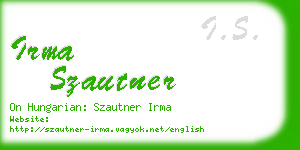 irma szautner business card